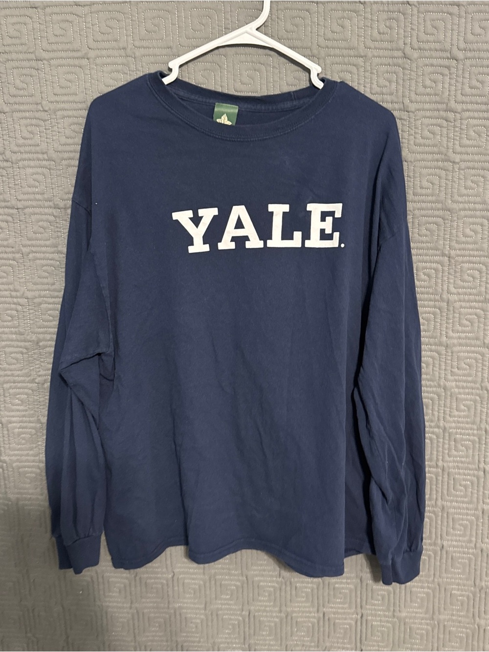 Ivysport Yale University Bulldogs Long Sleeve T Shirt Navy Blue Mens Size XL